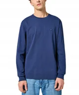 Koszulki męskie - Koszulka Wrangler LS SIGN OFF TEE 112357362 Navy XL - miniaturka - grafika 1