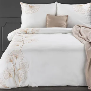 Pościel 160 x 200 Haftowana Haft2/St/ Biały + Złot - Pościel - miniaturka - grafika 2