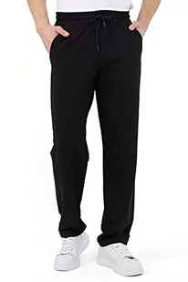 COMEOR Męskie spodnie dresowe z bawełny - długie spodnie sportowe męskie - spodnie treningowe do biegania męskie spodnie relaksacyjne, czarny, 3XL - Spodenki męskie - miniaturka - grafika 1