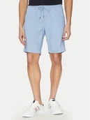 Spodenki męskie - Tommy Hilfiger Szorty materiałowe Harlem MW0MW37804 Niebieski Regular Fit - miniaturka - grafika 1