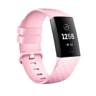 Opaska Pasek Bransoleta Smoothband Fitbit Charge 3 / 4 Pudrowa - Akcesoria do smartwatchy - miniaturka - grafika 1
