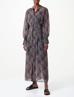 Sisley Sukienka damska, Brown Check Print 62h, 46 PL - Sukienki - miniaturka - grafika 1
