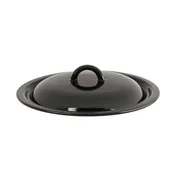 Pokrywki - Pokrywa emaliowana 24 cm czarny - miniaturka - grafika 1