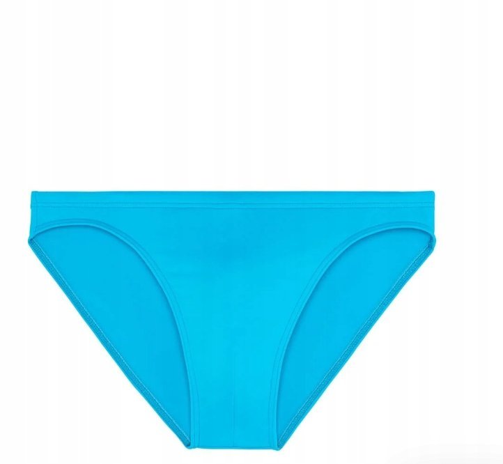 Hom Kąpielówki Męskie Slipy Niebieskie z Logo z Tyłu L Jyb