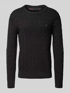 Swetry męskie - Sweter z dzianiny o kroju regular fit z czystej bawełny - miniaturka - grafika 1