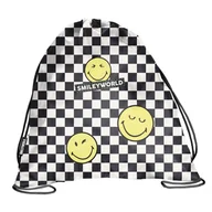 Worki na buty - PASO Be Uniq Worek Na Buty Sportowy Gimnastyczny Smiley World W Kratkę - miniaturka - grafika 1