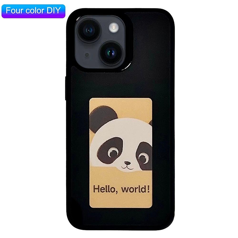 Etui na telefon E Ink do iPhone'a 13/14 Smart NFC, zdjęcie, czarno-biało-czerwono-żółto-4 kolory Wielobarwny Black iPhone 13 14