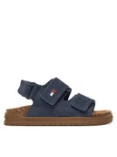 Buty dla chłopców - Tommy Hilfiger Sandały T3X2-34394-1899806 S Granatowy - miniaturka - grafika 1