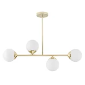 Lampy sufitowe - NOWOCZESNA LAMPA WISZĄCA KLASYCZNE ZŁOTO FINO W4 - miniaturka - grafika 1