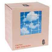 Pozostałe akcesoria dla kotów - TIAKI Siatka ochronna dla kota ze wzmocnieniem drucianym, jasnoszara - 6 x 3 m - miniaturka - grafika 1