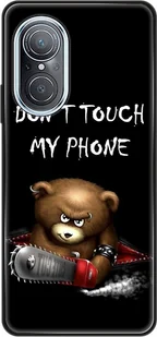 König Design pokrowiec kompatybilny z Huawei nova 9 SE plastikowe miękkie etui na telefon - etui na telefon komórkowy Dont Touch My Phone Bear Black - Etui i futerały do telefonów - miniaturka - grafika 1