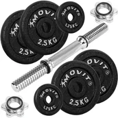 Hantle i ciężarki - Jednoręczna hantla żeliwna MOVIT - 15 kg - miniaturka - grafika 1