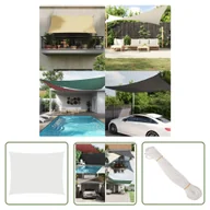 Parasole ogrodowe - The Living Store Prostokątny żagiel ogrodowy - tkanina Oxford - 4x5 m - biały - Żagiel Ogrodowy - miniaturka - grafika 1