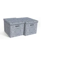 Pudła i pojemniki do przechowywania - Pudła Maroko szare XL 2 szt. - miniaturka - grafika 1