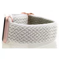 Akcesoria do smartwatchy - Pasek LUNA do Apple Watch 3/4/5/6/7/8/SE (42/44/45mm) Biały - miniaturka - grafika 1
