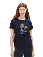 Koszulki i topy damskie - T-shirt damski TOM TAILOR z nadrukiem, 11758-żagiel o północy, XS - miniaturka - grafika 1