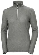 Bluzy damskie - Helly Hansen Damska bluza z zamkiem błyskawicznym Inshore, 949 szary melanż, XS - miniaturka - grafika 1