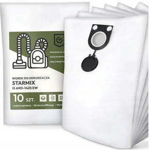 10x Worek do Odkurzacza Starmix Is ARD-1425 Ew Syntetyczny Tekstylny G9 - Worki do odkurzaczy - miniaturka - grafika 1