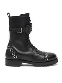 Botki damskie - Patrizia Pepe Trapery 8Y0102/L119-K103 Czarny - miniaturka - grafika 1