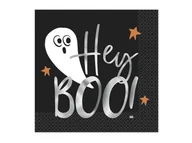 Halloween - Serwetki papierowe Hey Boo! na Halloween - 33 cm - 16 szt. - miniaturka - grafika 1