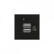Żarówki LED - Maclean Gniazdo USB x2 z ładowarką pasuje do szklanych ramek MCE728B Czarne - miniaturka - grafika 1