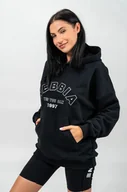 Bluzy sportowe damskie - Bluza damska Nebbia GYM RAT Branded Oversized Hoodie black XS - miniaturka - grafika 1