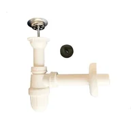 Syfony - Syfon umywalkowy z sitkiem metalowym butelkowy, odpływ fi32,XLEO - miniaturka - grafika 1