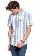 Koszule męskie - Koszula Męska Krótki Rękaw Lee Button Down Ss Dipped Blue L886Nula-M - miniaturka - grafika 1