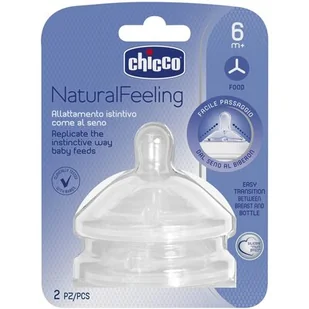 Chicco Smoczek do kaszki NaturalFeeling 6m+ - Smoczki do butelek - miniaturka - grafika 1