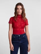 Body - Pieces Body 17131182 Czerwony Slim Fit - miniaturka - grafika 1