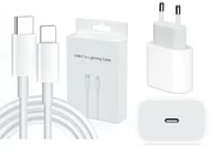 Ładowarki do telefonów - Tradebit Ładowarka Sieciowa Do Apple Iphone 20W + Kabel Lightning Usb-C - miniaturka - grafika 1