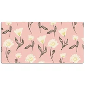 Podkładki na biurko - Mata ochronna na biurko Delikatne kwiaty 120x60 cm, Dywanomat - miniaturka - grafika 1