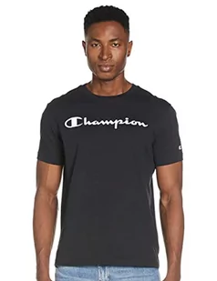 Champion T-shirt męski Legacy Classic Logo S/S, czarny, S - Koszulki męskie - miniaturka - grafika 1