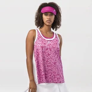 HEAD Agility Tank Top Women, Print Vision/Vivid Pink - Koszulki i topy damskie - miniaturka - grafika 1
