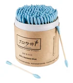 Waciki, płatki i patyczki kosmetyczne - Joshi, Niebieskie bambusowe patyczki kosmetyczne, 200 szt - miniaturka - grafika 1