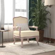 Fotele - vidaXL Fotel, beżowy, 64x64x90 cm, lniany - miniaturka - grafika 1