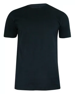T-shirt Granatowy, 100% BAWEŁNA, U-neck, bez Nadruku, Męski, Krótki Rękaw -PAKO JEANS - Pako Jeans - Koszulki męskie - miniaturka - grafika 1