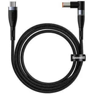 Baseus Kabel magnetyczny Zinc Magnetic USB-C do wtyk DC 7,9x5,5mm 100W PD 2m kątowy czarny) CATXC-Y01 - Kable - miniaturka - grafika 1
