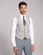 Kamizelki męskie - kamizelka valdisotto szary slim fit - miniaturka - grafika 1
