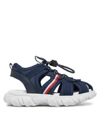 Buty dla chłopców - Tommy Hilfiger Sandały T1B2-33895-1591 M Granatowy - miniaturka - grafika 1
