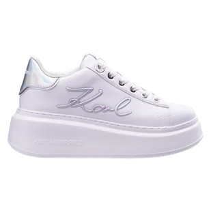 Damskie Sneakersy KARL LAGERFELD ANAKAPRI SIGNIA LACE LTHR KL63510A-01S – Biały - Sneakersy damskie - miniaturka - grafika 1