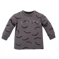 Bluzki dla niemowląt - Pinokio Baby Blouse Long Sleeve Le Tigre, 95% bawełna 5% elastan grafit z paskami tygrysa, chłopcy rozm. 62-104 (74), szary (Graphite), 74 - miniaturka - grafika 1