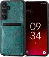 Etui i futerały do telefonów - Skórzane etui SURAZO Premium do Samsung Galaxy S24 - odporne na wstrząsy skórzane etui na telefon komórkowy z breloczkiem w kształcie kwiatu i ozdobną osłoną w kolorze turkusowym - miniaturka - grafika 1