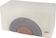 Klocki - Zestaw 3 dużych klocków piankowych Tęcza (ecru/beż, szary, pudrowy róż) - miniaturka - grafika 1