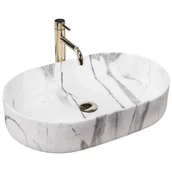 Umywalki - Umywalka nablatowa Rea Nadia 60 sand- Dodatkowo 5% rabatu na kod REA5 - miniaturka - grafika 1