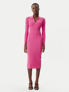 Patrizia Pepe Sukienka dzianinowa 8A1491/K078-R846 Różowy Slim Fit - Sukienki - miniaturka - grafika 1