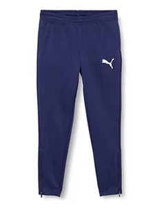 PUMA Puma Chłopięce teamRISE spodnie treningowe Poly J spodnie do joggingu, czarne białe, 164 657391 - Spodnie i spodenki dla chłopców - miniaturka - grafika 1