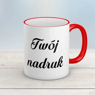 Kubek CLASSIC czerwonym uszkiem z Twoim nadrukiem - Kubki - miniaturka - grafika 1