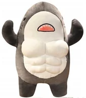 Maskotki i pluszaki - Pluszak Maskotka Rekin 60cm Przytulanka Muscle Shark Poduszka Szara - miniaturka - grafika 1