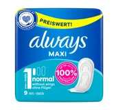 Podpaski - Always Maxi podpaski higieniczne bez skrzydełek 1 Normal 9 sztuk - miniaturka - grafika 1